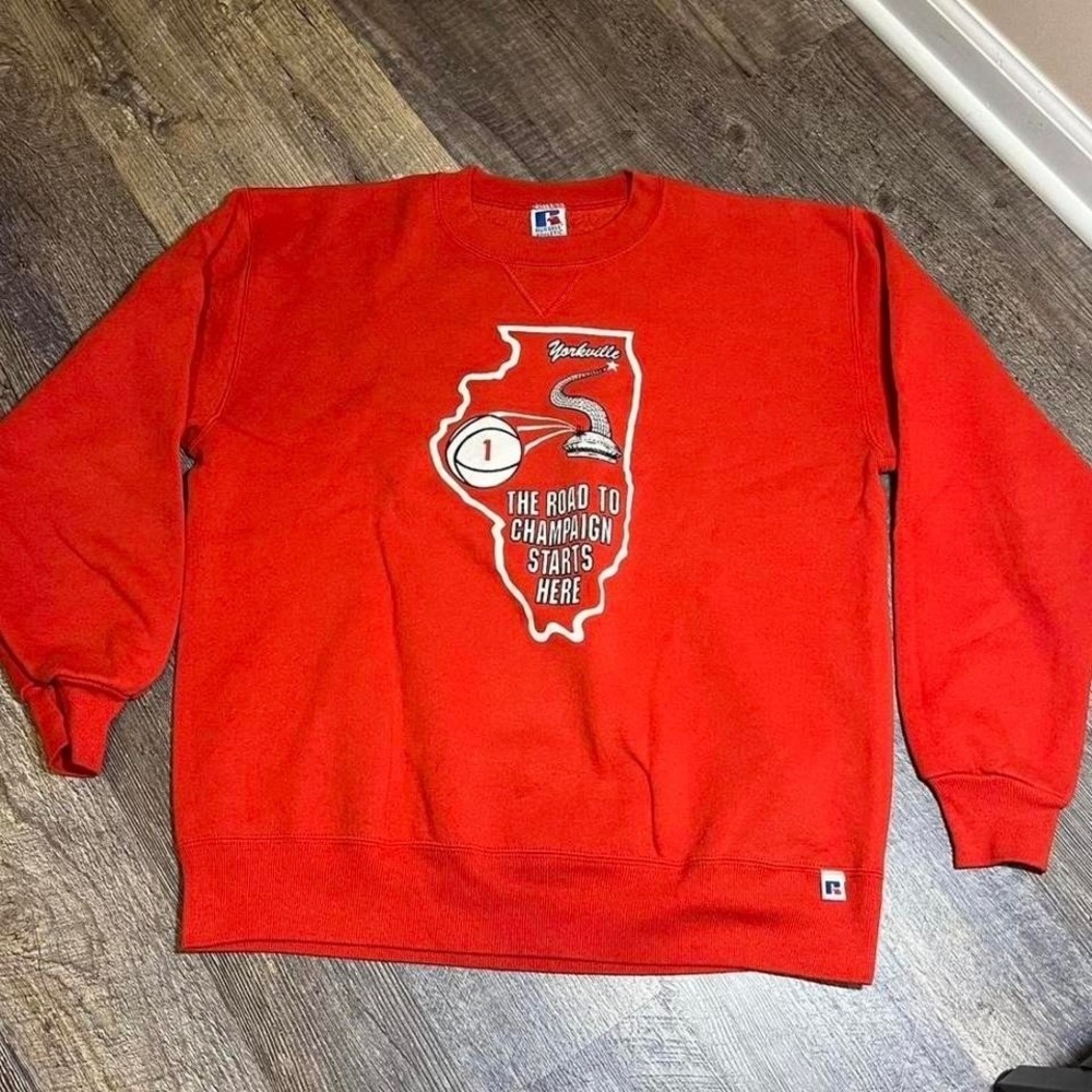 Vintage 1990s Illinois high school basketball crewneck
